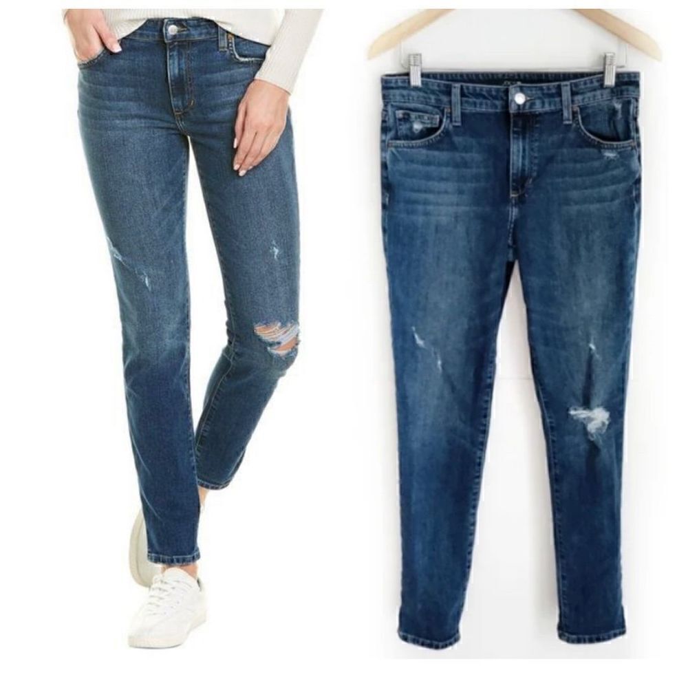 JOES JEANS RIPPED SLIM BOYFRIEND ANKLE JEANS SIZE 28